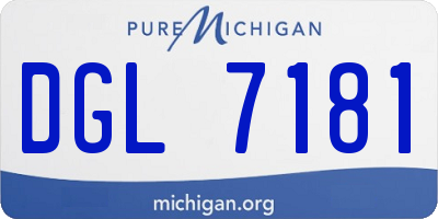 MI license plate DGL7181