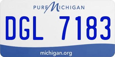 MI license plate DGL7183