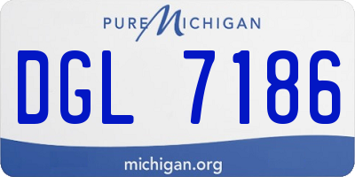 MI license plate DGL7186