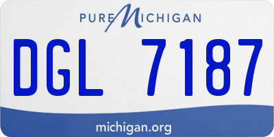 MI license plate DGL7187