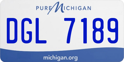 MI license plate DGL7189