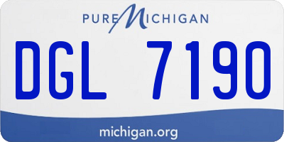 MI license plate DGL7190