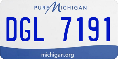 MI license plate DGL7191