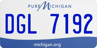 MI license plate DGL7192