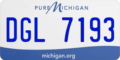 MI license plate DGL7193