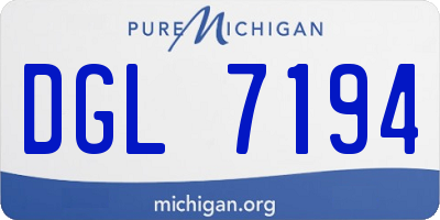 MI license plate DGL7194