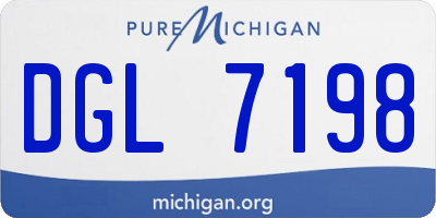 MI license plate DGL7198