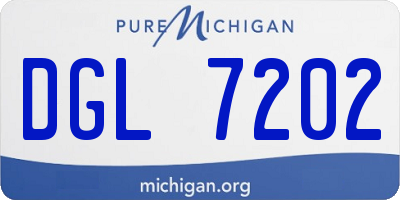 MI license plate DGL7202