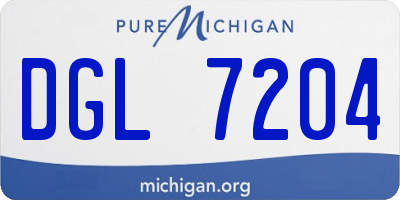 MI license plate DGL7204