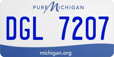 MI license plate DGL7207