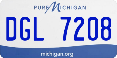 MI license plate DGL7208