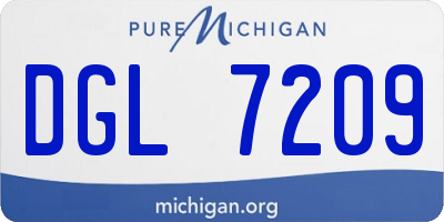 MI license plate DGL7209