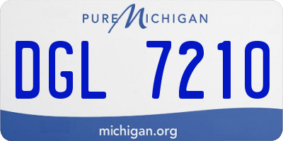 MI license plate DGL7210