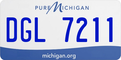 MI license plate DGL7211