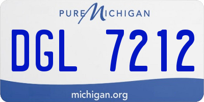MI license plate DGL7212