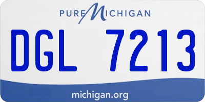 MI license plate DGL7213