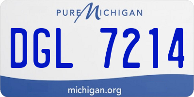 MI license plate DGL7214
