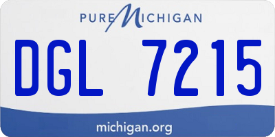 MI license plate DGL7215