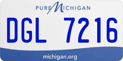 MI license plate DGL7216