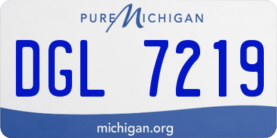 MI license plate DGL7219