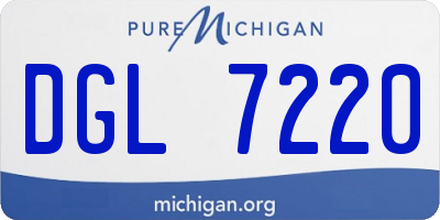 MI license plate DGL7220