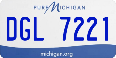 MI license plate DGL7221