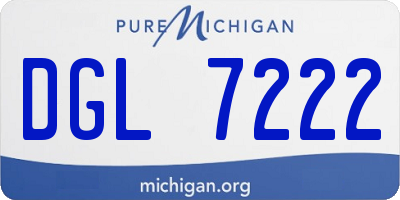 MI license plate DGL7222