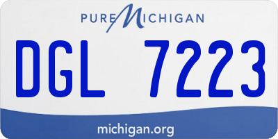 MI license plate DGL7223