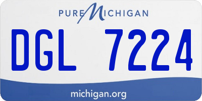 MI license plate DGL7224