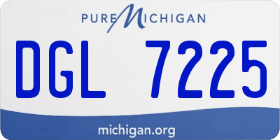 MI license plate DGL7225