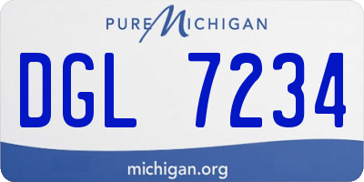 MI license plate DGL7234