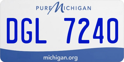 MI license plate DGL7240
