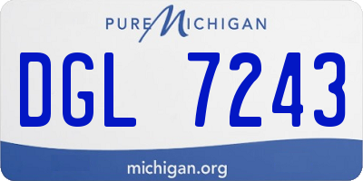 MI license plate DGL7243