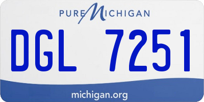 MI license plate DGL7251