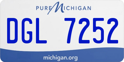MI license plate DGL7252