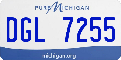 MI license plate DGL7255