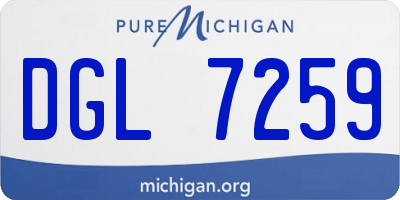 MI license plate DGL7259
