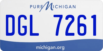 MI license plate DGL7261