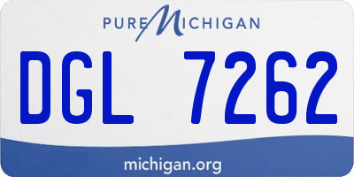 MI license plate DGL7262