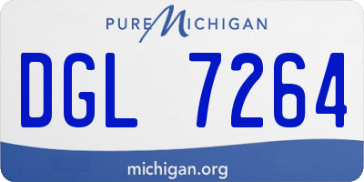 MI license plate DGL7264