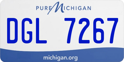 MI license plate DGL7267