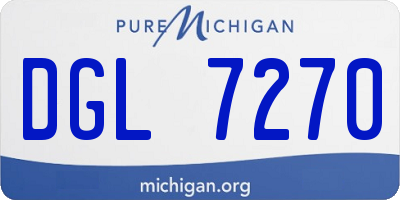 MI license plate DGL7270