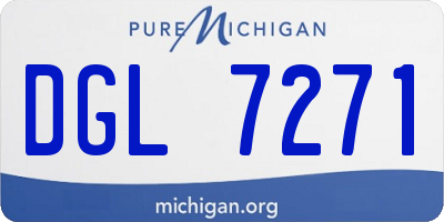 MI license plate DGL7271