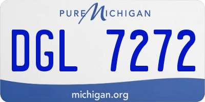 MI license plate DGL7272