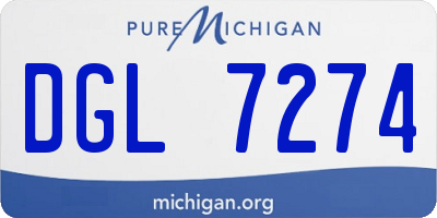 MI license plate DGL7274