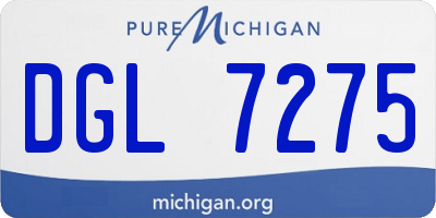MI license plate DGL7275