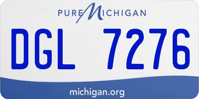 MI license plate DGL7276
