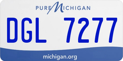 MI license plate DGL7277
