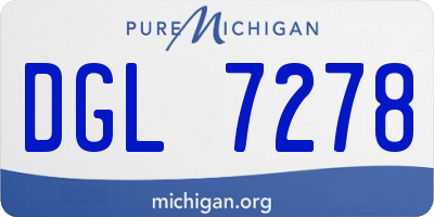 MI license plate DGL7278