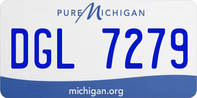MI license plate DGL7279